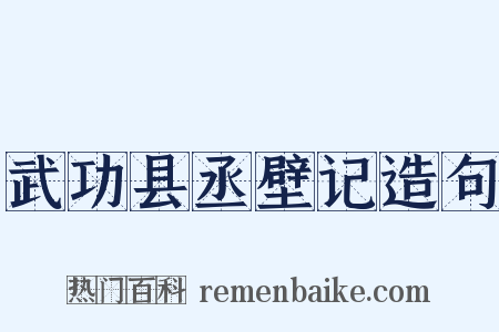 武功县丞壁记造句是什么意思的图片